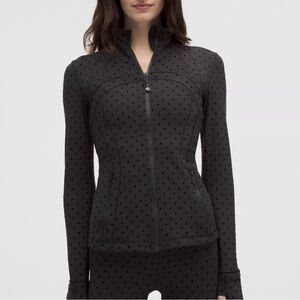 Lululemon Black Polka Dot Zip-Up Jacket